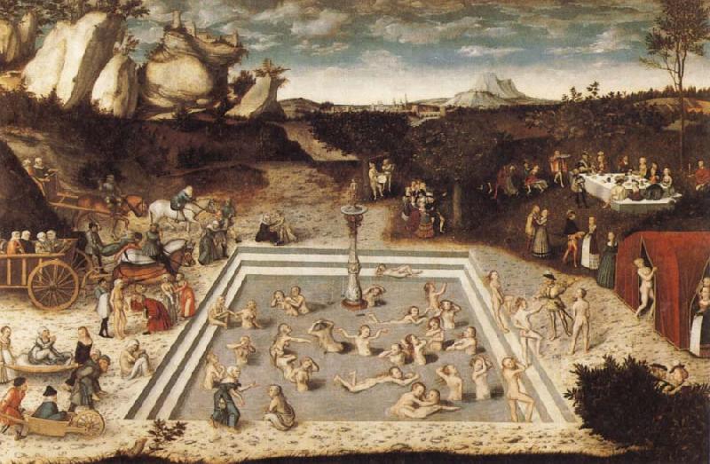 CRANACH, Lucas the Elder The Fountain of Youth Sweden oil painting art